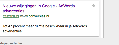 AdWords update – Advertentieteksten, Expanded text Ads