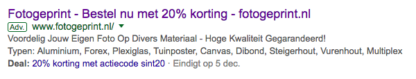 Promotie extensie AdWords