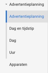 Advertentieplanning