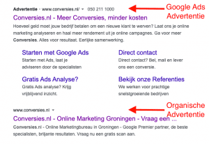 Google Ads advertentie