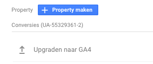 Upgrade naar GA4